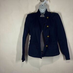 Liz Claiborne navy blue military style jacket size 4